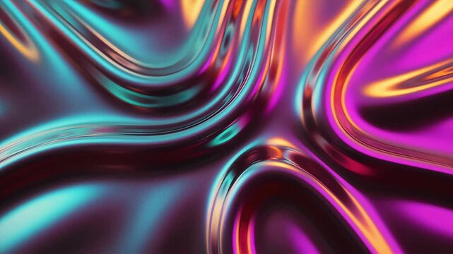 Abstract Holographic Fluid Liquid Gradient Surface Flowing Background Design Concept