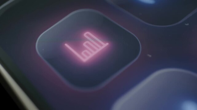 Mobile Analytics Icon Opens Digital Performance Dashboard