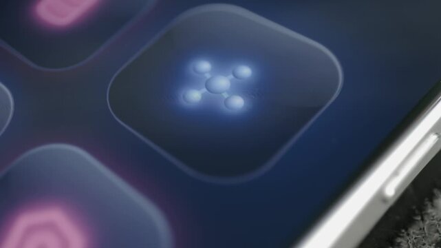 Mobile Cluster Icon Connects Distributed Computing Nodes