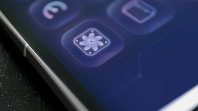 Mobile Cooling Fan Icon Controls Hardware Temperature