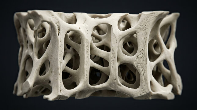 Intricate vertebral bone structure showcasing unique patterns and textures
