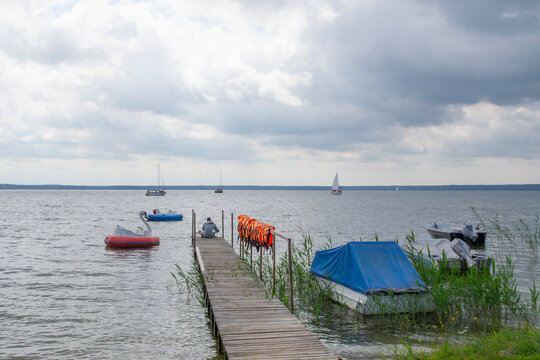 Small village Nanosy and lake Naroch, Belarus