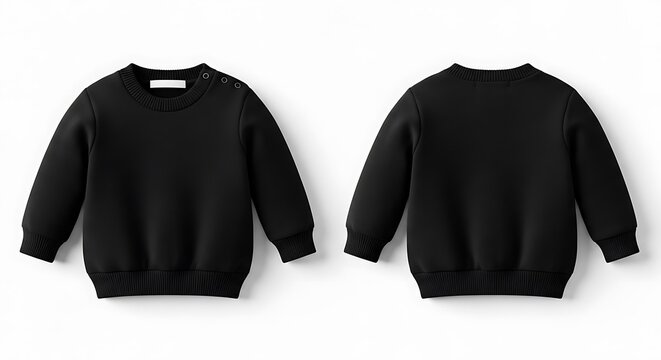 mockup of a black color baby sweater