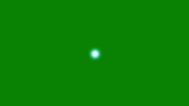 Glowing shining stars, twinkle stars at sky, Twinkle light stars sparkle motion on green screen. Starry night, white cartoon, doodles style stars blinking, Star twinkling for festive holiday event.4k