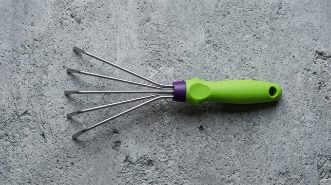 Small garden hand rake tool