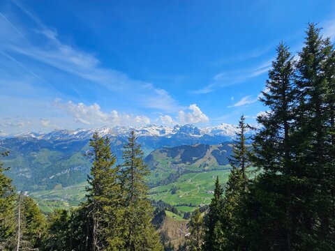 mountains in the stans town of swiss
