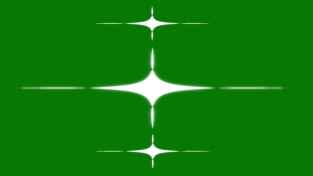 glowing starburst sparkle animation white twinkle stars glitter shine particles magical light explosion blinking cartoon effects vector design green screen overlay, seamless loop. 4k
