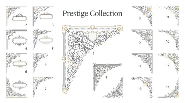 Elegant Ornate Corner Brackets and Frames - Prestige Collection