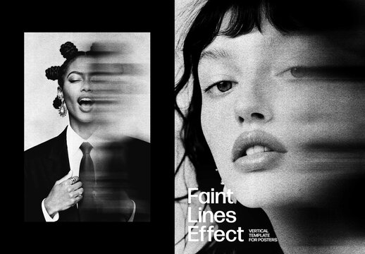 Faint Lines Effect For Poster And Print Design