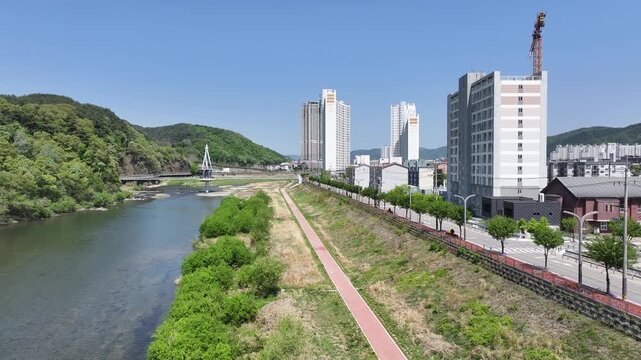 홍천 홍천강 송학정교