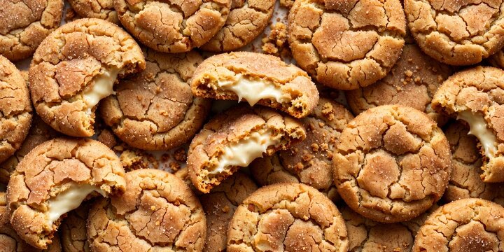 Freshly Baked Snickerdoodle Cookies Filled