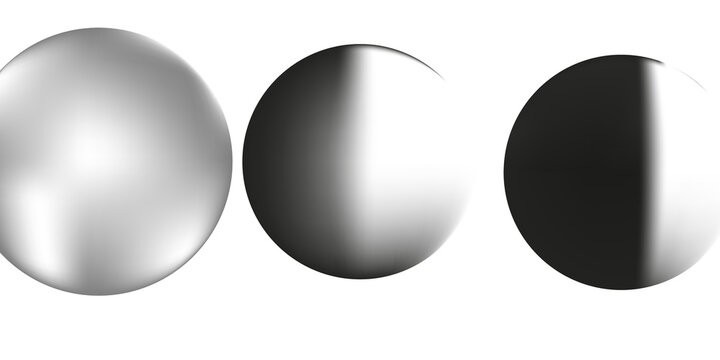 Phases moon, monochrome dotted halftone progression science. Minimal moon phases design circle dots.