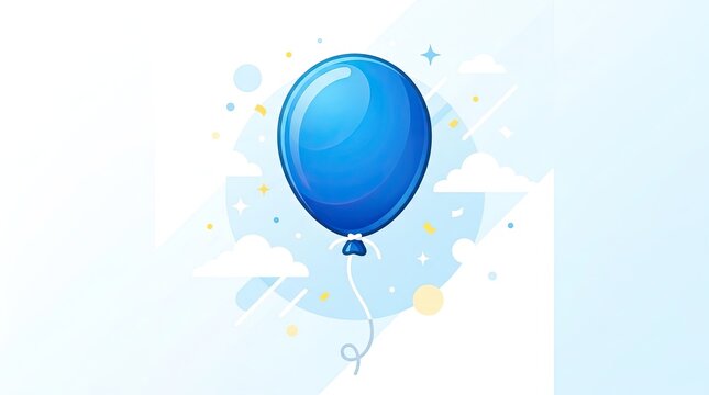 balloons on blue background