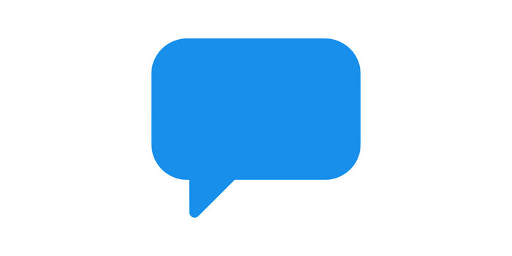 Speech bubble notification flat icon isolated on transparent background ui.