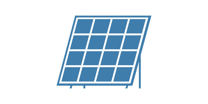 Photovoltaic solar module icon for alternative clean energy systems.