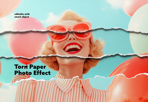 Torn Paper Photo Effect