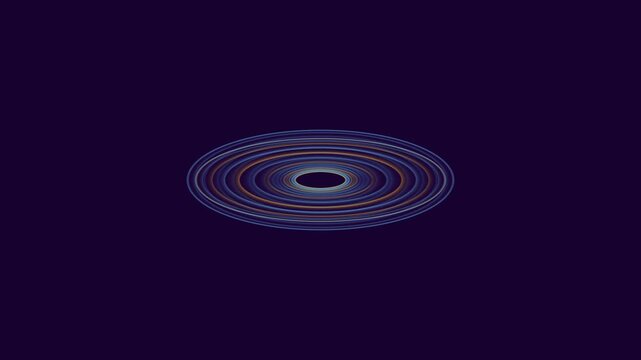Glowing concentric rings pulsing in dark space creating a hypnotic digital animation motion video sequence effect