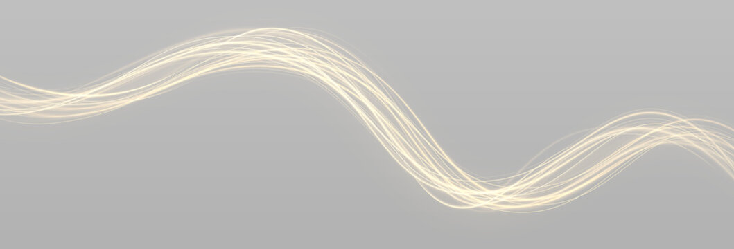 Luminous wave lines with flowing curves and bright light trails.