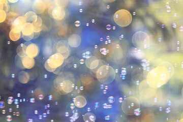 Naklejka na ściany i meble summer nature golden bokeh delicate soft color abstract background