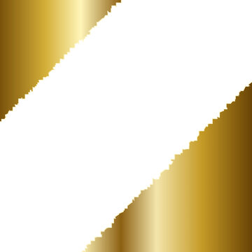 Golden torn paper with transparent background for design.