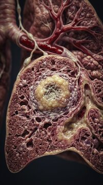 Pulmonary infection damage: tuberculosis tb, mycobacterium bacterium, lung inflammation, respiratory disease, contagion illness, cough prevention, fast diagnosis, medical treatment, health screening.
