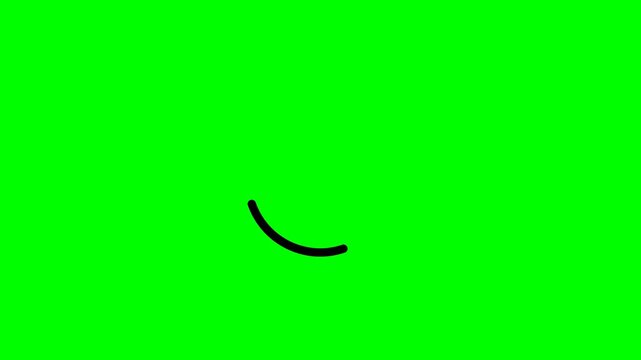 Animated Black Circular Loading Indicator on Green Screen Background, Minimal Progress Spinner Loop for Buffering, Waiting, Processing, Download, Upload, App and Interface Status Video
