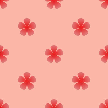vector seamless pattern with pink flowers, suitable for fabric, wallpaper, or packagingn design