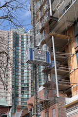 Fototapeta premium construction site at 8 Elm in Toronto (Oxford Builders Supplies, part of EllisDon)