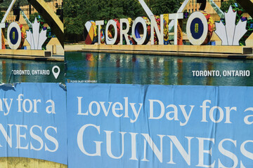 Fototapeta premium Guinness beer posters in Toronto