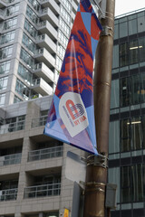 Fototapeta premium Midtown Yonge - My BIA banner on a pole in Toronto