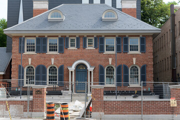 Fototapeta premium restored facade of 1067 Yonge St: private residence for Jennie Elizabeth Jarvis, built 1914, Toronto (now owned by Dancap Family Investment)