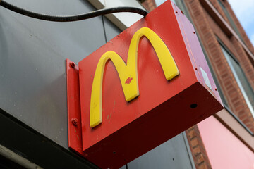 Fototapeta premium McDonald's Canada box sign in Toronto