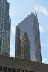 Naklejka premium (at left) Brookfield Place/TD Place and Royal Bank Plaza, south tower, north elevation, near Front and Bay, Financial District, Toronto