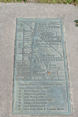Fototapeta premium Yonge Street Linear Park / Historic Walkway project plaque, Toronto (The 