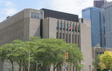 Fototapeta premium wide view of 361 University Avenue Courthouse - Superior Court of Justice (Criminal), Toronto