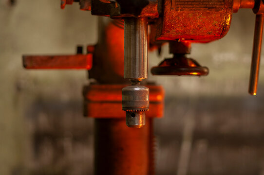 Abandoned old industrial textile research institute with laboratory chemistry glass, machinery workshop and factory hall