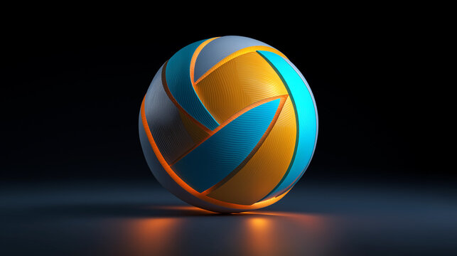 3d volleyball for banner concept