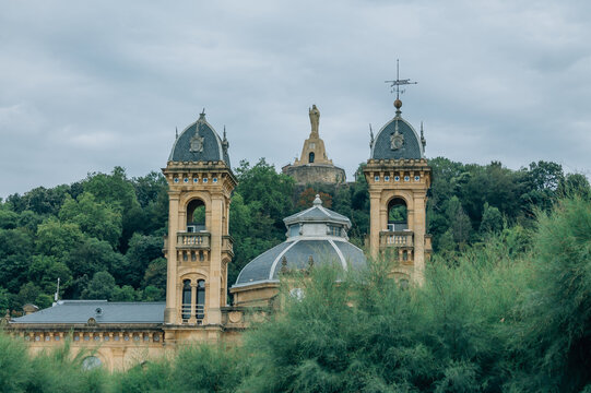 Alderdi Eder gardens and Town Hall of Donostia-San Sebastian, Spain