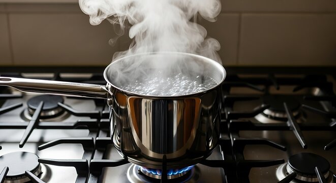 Steaming hot coffee in clear glass cup.