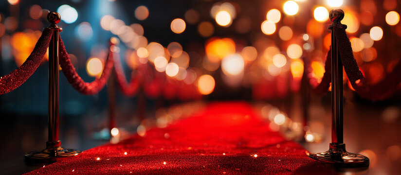 red carpet blurred concept