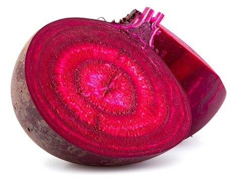 Freshly Sliced Red Beetroot with Vibrant Layers.