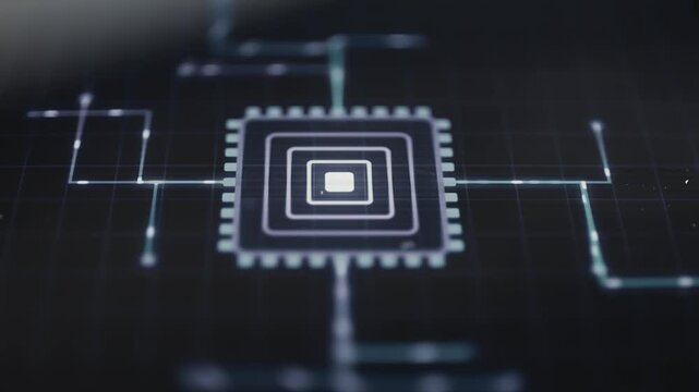 Microprocessor Icon Represents AI Computing Infrastructure