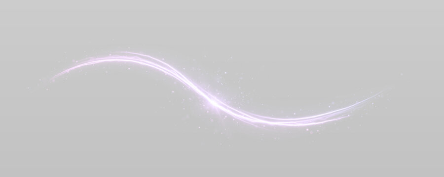 Glowing wave with sparkling particles and flowing light trails.