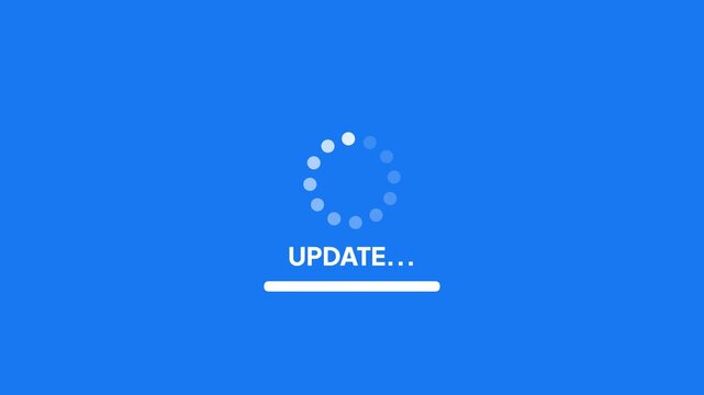 System Update Loading Progress Bar Animated Vector Graphic Tech UI Motion Loop 4K