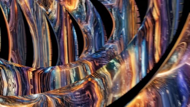 Left turning torus donut tunnel 20 seconds seamless looping black background animation screensaver visualizer hd video
