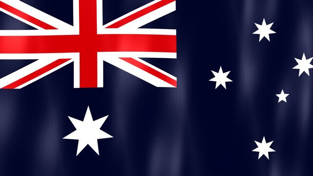 Digital graphics of the waving national flag of Australia