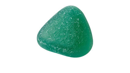 Polished smooth organic green jade mineral isolated on transparent background © Griffin