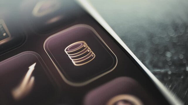 Interactive Database storage button opens data controls