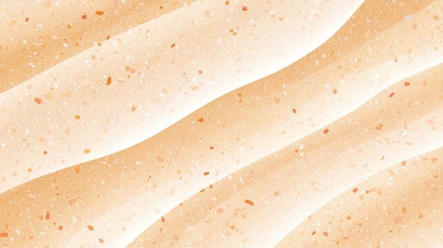 Minimal terrazzo background with soft wavy lines and scattered speckles in warm beige tones