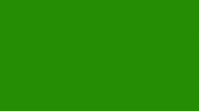 Blue gradient heart shape animation on chroma key green screen